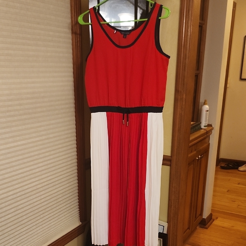 Tommy Hilfiger Red and White Dress